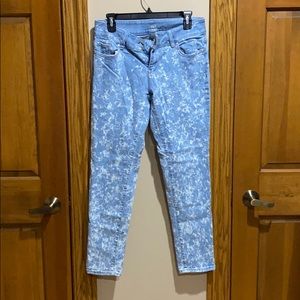 NY&Co White paint boyfriend jeans